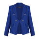 MARINA RINALDI TWEED LUREX JACKET COBALT