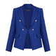 MARINA RINALDI TWEED LUREX JACKET COBALT