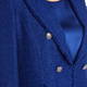 MARINA RINALDI TWEED LUREX JACKET COBALT