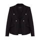 MARINA RINALDI TWEED LUREX JACKET BLACK