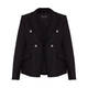 MARINA RINALDI TWEED LUREX JACKET BLACK