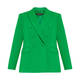 MARINA RINALDI DOUBLE-BREASTED TRIACETATE JACKET GREEN