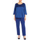 MARINA RINALDI SATIN TOP COBALT