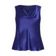 MARINA RINALDI SILK ACETATE SATIN TOP COBALT