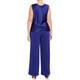 MARINA RINALDI SILK ACETATE SATIN TOP COBALT