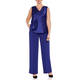 MARINA RINALDI TRIACETATE TROUSER COBALT 