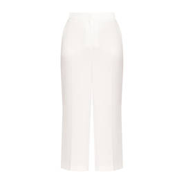 MARINA RINALDI CROPPED TROUSERS WHITE  - Plus Size Collection