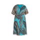 MARINA RINALDI PAISLEY DRESS TURQUOISE