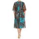 MARINA RINALDI PAISLEY DRESS TURQUOISE