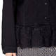 MARINA RINALDI LACE TRIM DENIM JACKET BLACK