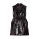 MARINA RINALDI PATENT GILET BLACK