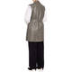 MARINA RINALDI SHEEP SKIN LEATHER GILET MILITARY