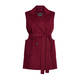 MARINA RINALDI DOUBLE FACE WOOL GILET BORDEAUX