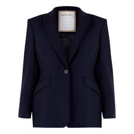 MARINA RINALDI TRIACETATE BLAZER NAVY  - Plus Size Collection