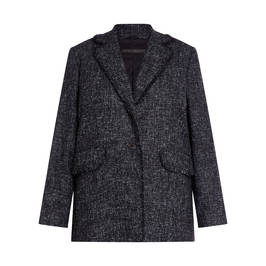 MARINA RINALDI TWEED JACKET BLACK - Plus Size Collection