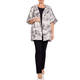 MARINA RINALDI BASKETWEAVE KIMONO SLEEVE JACKET WHITE