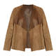 MARINA RINALDI SUEDE JACKET MUSHROOM