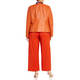 MARINA RINALDI LEATHER JACKET TANGERINE