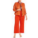 MARINA RINALDI LEATHER JACKET TANGERINE