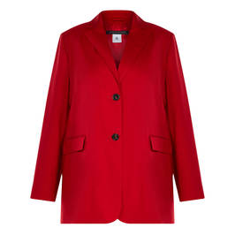 MARINA RINALDI VIRGIN WOOL JACKET RED - Plus Size Collection