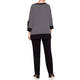 MARINA RINALDI CHECK INTARSIA KNITTED TUNIC BLACK AND WHITE