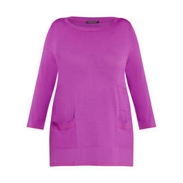 MARINA RINALDI KNITTED TUNIC VIOLET - Plus Size Collection