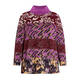 MARINA RINALDI INTARSIA SWEATER MAGENTA 