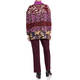 MARINA RINALDI INTARSIA SWEATER MAGENTA 