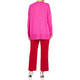 MARINA RINALDI ABSTRACT INTARSIA CARDIGAN FUCHSIA 