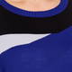 MARINA RINALDI ABSTRACT INTARSIA KNITTED TUNIC COBALT 