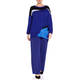 MARINA RINALDI ABSTRACT INTARSIA KNITTED TUNIC COBALT 