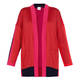 MARINA RINALDI VIRGIN WOOL CARDIGAN RED 