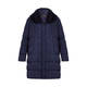 MARINA RINALDI FUR COLLAR PUFFER NAVY 