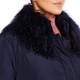 MARINA RINALDI FUR COLLAR PUFFER NAVY 