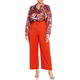 MARINA RINALDI PRINT SATIN SHIRT TANGERINE