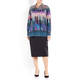 MARINA RINALDI PURE SILK SHIRT MULTICOLOUR 