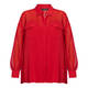 MARINA RINALDI SILK CHIFFON SHIRT RED