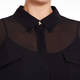 MARINA RINALDI SILK CHIFFON SHIRT BLACK