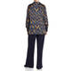 MARINA RINALDI SATIN PRINT SHIRT NAVY