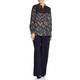 MARINA RINALDI SATIN PRINT SHIRT NAVY