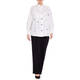 MARINA RINALDI WHITE COTTON SHIRT WITH EMBELLISHMENT