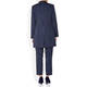 PERSONA BY MARINA RINALDI LONG JACKET NAVY PINSTRIPE