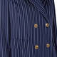 PERSONA BY MARINA RINALDI LONG JACKET NAVY PINSTRIPE