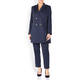 PERSONA BY MARINA RINALDI LONG JACKET NAVY PINSTRIPE