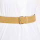 MARINA RINALDI ELASTICATED WOVEN CAMEL BELT