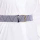 MARINA RINALDI ELASTICATED WOVEN BELT BLUE