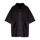 MARINA RINALDI REVERSIBLE CAPE BLACK