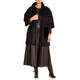 MARINA RINALDI REVERSIBLE CAPE BLACK