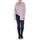 MARINA RINALDI CABLE KNIT CARDIGAN LILAC