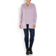 MARINA RINALDI CABLE KNIT SWEATER LILAC